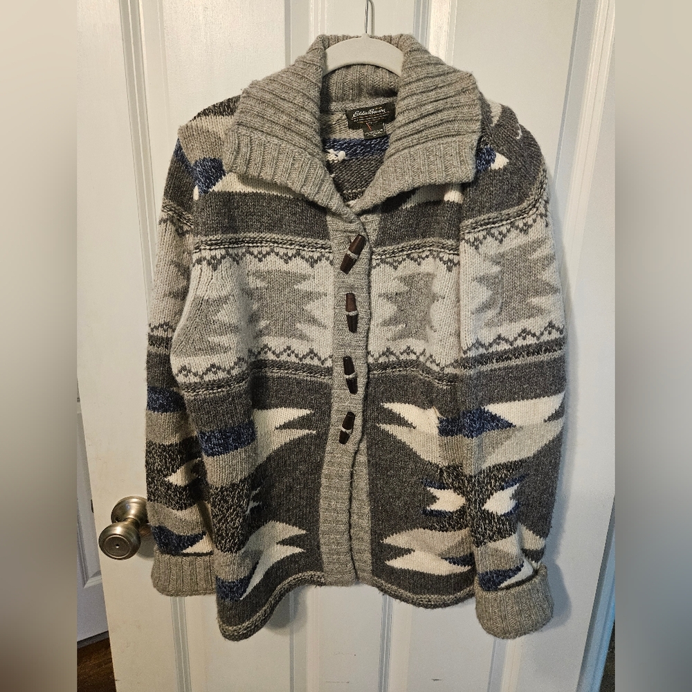 Eddie Bauer Vintage Wool Cardigan - Picture 2 of 4